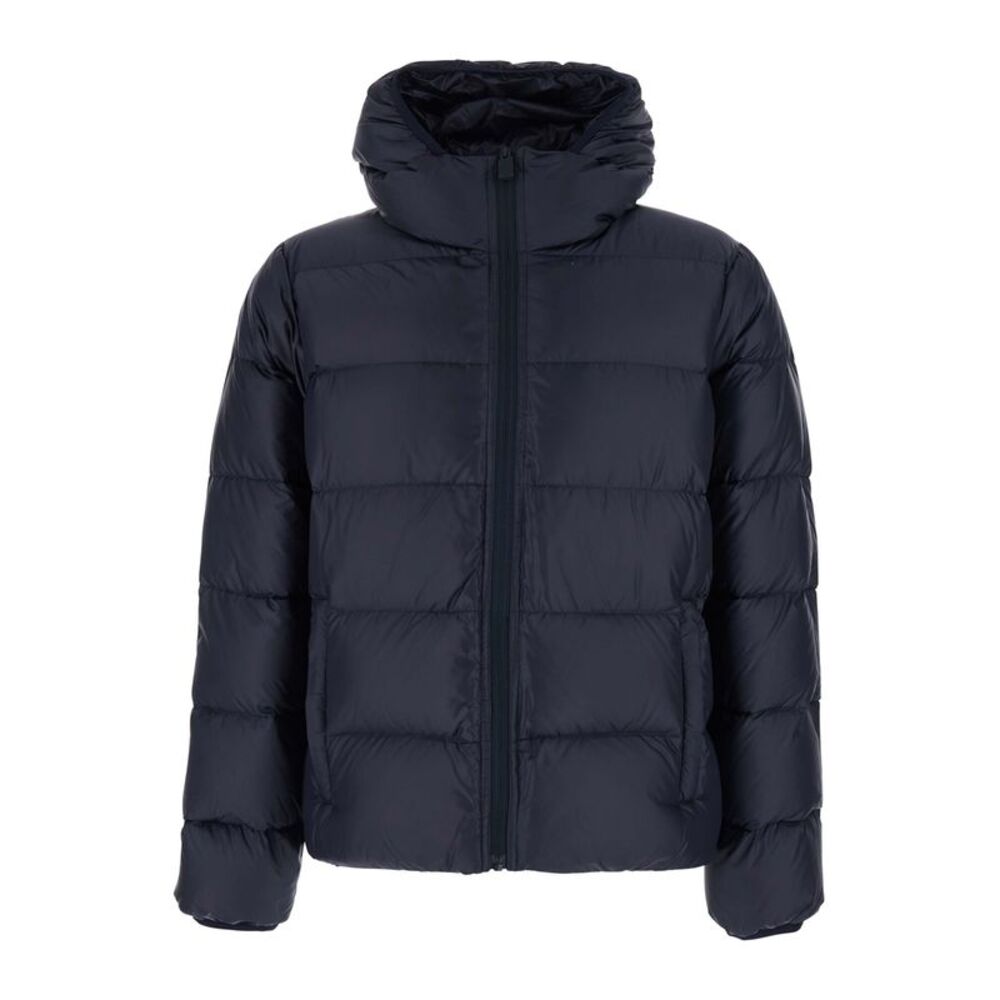 Aspesi Men Blue Down Jacket With Front Zip And Side Pockets In Tech Fabric Men